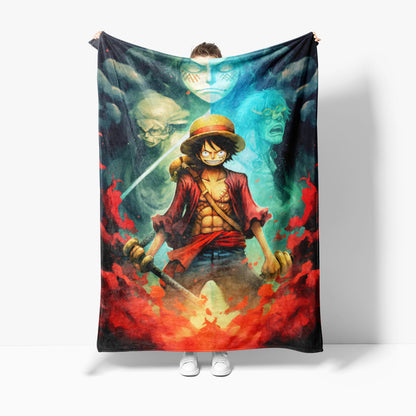 ONE PIECE King Size Fleece Blanket - Anime Collectible