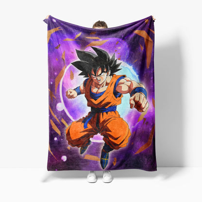 Couverture polaire Sherpa de haute qualité pour les fans de Goku.