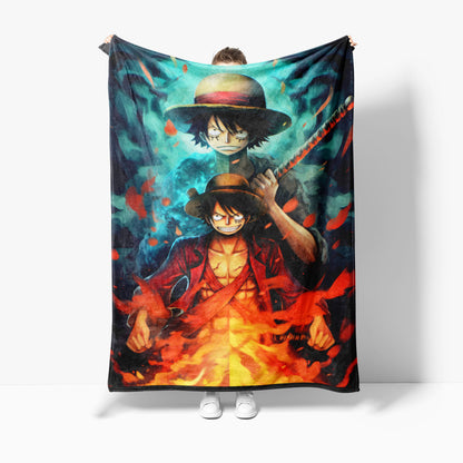 ONE PIECE Cheap Fleece Blankets - Treasure Hunt Design