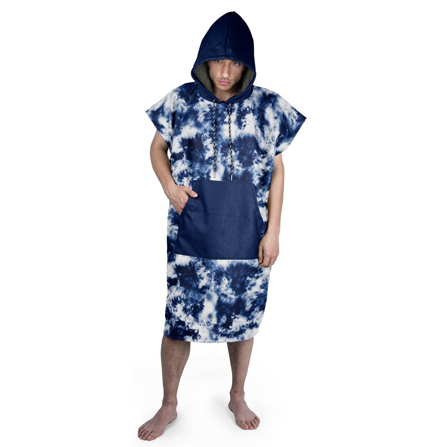 Adult Beach Towel Poncho - Tie Dye Design