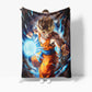 Couverture Sherpa noire Goku Super Saiyan