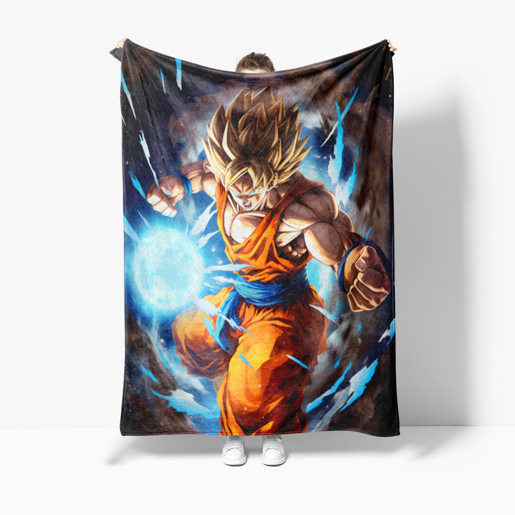 Couvertures Sherpa personnalisées Vegeta Power-Up