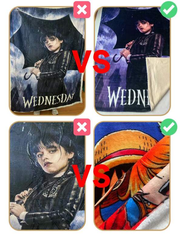 anime printing throw blanket with high quality design