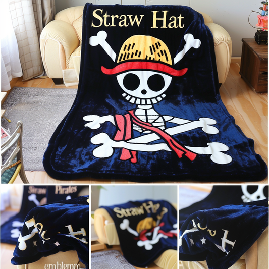 Straw Hat Pirates emblem blanket